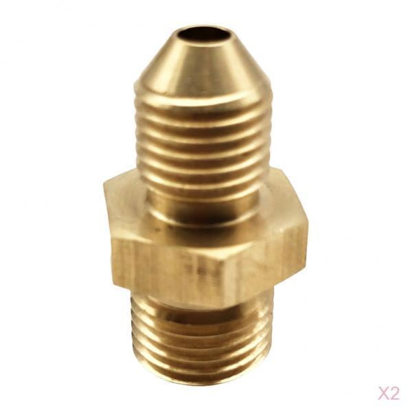 2 piezas de latón, 4 AN a 1/4 NPT , línea de , adaptador de , conector de tubería, dorado shamjiam Adaptador de montaje de latón