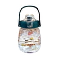 thumbnail image 2 of FSAGAE Large Capacity Plastic Water Bottle 1100 ml with Straw for Students and Kids Green B`, 2 of 9