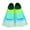 Green, variant on Yaoyar Swim Fins, Kids Swim Training Fins for Lap Swimming, Travel Size Flippers, Silicone Swimming Fins for Kids Teens Adults Women Men