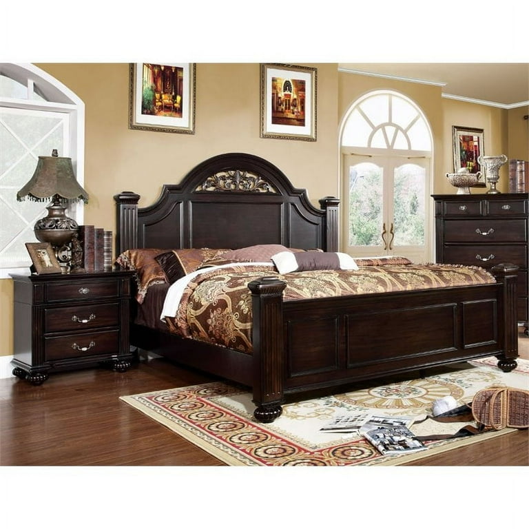 Dark wood bedroom set online