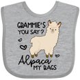 thumbnail image 3 of Inktastic Grammie's You Say Alpaca My Bags Boys or Girls Baby Bib, 3 of 4