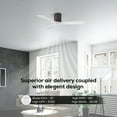 thumbnail image 3 of Matthews Fan Company IR3H-TB-MWH-60 Irene 60" Textured Bronze Hugger Ceiling Fan with 3 Matte White Blades, Remote and Wall Control, Indoor/Outdoor Damp Rated, 3 of 6