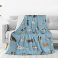 thumbnail image 2 of Kids Cute Dogs Puppies Print Cartoon Throw Blanket for Boys and Girls 50"X40" Blanket with Dogs on It Suitable for All Season, 2 of 4