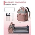 thumbnail image 4 of Bolsa de pañales Lamroro 3 en 1 con cambiador impermeable, 4 of 7