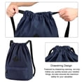 thumbnail image 2 of Vbiger Drawstring Backpack Waterproof Nylon Fitness String Gym Sports Bag for Women Men - Dark Blue, 2 of 8