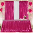 thumbnail image 3 of Mantel Poise3eHome con lentejuelas rosa intenso, 152 x 305 cm, rectangular, 3 of 7