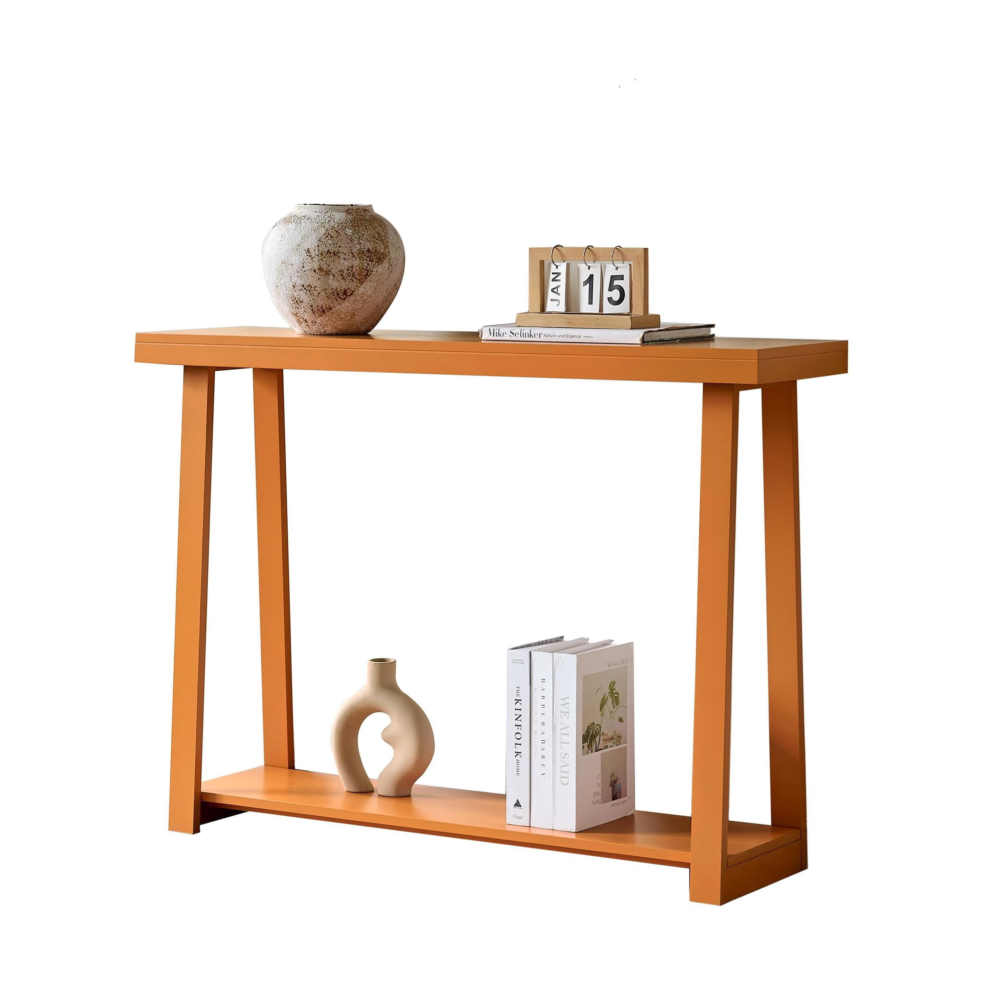Kings Brand Furniture Emma Wood Console Sofa Table with Storage Shelf for Entryway, Hallway, Behind The Couch, Living Room, Foyer, Bedroom (Honey Ginger, 36 inches)