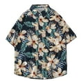 thumbnail image 1 of Camisa casual para hombre, camisas de playa tropicales, camisa de playa estampada, top regular de verano, 1 of 6