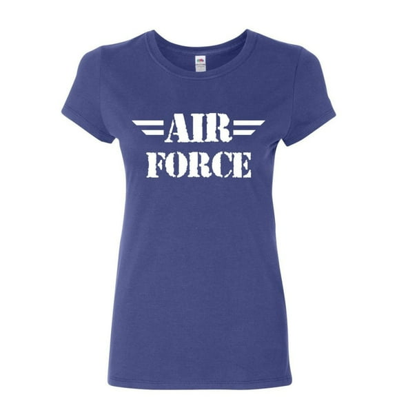 Tee Hunt Air Force Women's T-Shirt Military Veteran POW MIA Air Force Mom Shirt