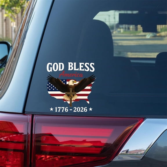5PCS America 250th Anniversary Decal, Independence of USA Sticker 1776-2026 American Flag Decal, America 250th Anniversary Eagle Stickers Independence of USA Sticker for Car Windows 12"