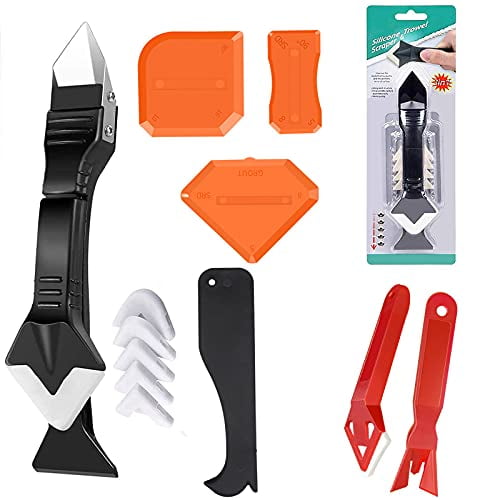 Tool Set A Glass Glue Angle Scraper 5 in 1 Durable Silicone Sealant Remover Tool Scraper Seam Repair Tool Kit for Kitchen Bathroom Window Sink Joint