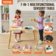 thumbnail image 2 of VEVOR Table Sensoriel pour Enfants Table de Jeu Sable Eau avec 1 Rouleau de Papier 3 Bacs de Rangement, 2 of 9