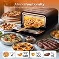 thumbnail image 3 of Advwin Electric Indoor Pizza Oven Countertop, 6 Presets, Heats 840℉, Digital Temperature Control, Black, 3 of 7