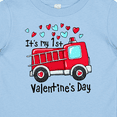 thumbnail image 4 of Inktastic It's My 1st Valentine's Day Fire Truck Boys or Girls Baby T-Shirt, 4 of 5
