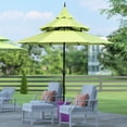 thumbnail image 2 of Maypex Outdoor Patio Umbrella 9 Ft Pagoda with Crank, No Tilt, Green, 2 of 6
