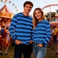 thumbnail image 2 of CONZONE Carnival Men's T-Shirts Short Sleeve T Shirts for Men Casual Crew Neck Striped Lightweight Tees Soft Cozy Athletic Tops, 2 of 5