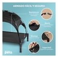thumbnail image 2 of Cama Elevada para Perro con Malla Transpirable y Toldo, Catre de Mascotas Esquimal (Negro, 129x91x97 cm), 2 of 7