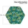 thumbnail image 2 of Leather Coasters with Heat-resistant for Drinks, Jungle leopard -标题2 Hexagon, 2 of 5