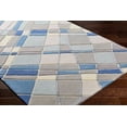 thumbnail image 3 of Hauteloom Carla Wool Living Room, Bedroom Area Rug - Contemporary - Natural Gray, Muted Blue, Gray Blue - 18" Sample, 3 of 3