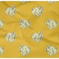 thumbnail image 4 of oneOone Organic Cotton Poplin Twill Fabric Rabbit Block Printed Fabric 1 Yard 42 Inch Wide, 4 of 4