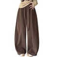 thumbnail image 4 of Baggy Barrel Sweatpants for Women 2026 Trendy Elastic Waist Wide Leg Casual Loose Lantern Trouser Pants, 4 of 4