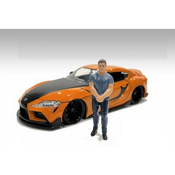 Car Meet 3 Figure 4, Blue - American Diorama 76429 - 1/24 scale Figurine - Diorama Accessory