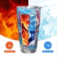 thumbnail image 5 of Lsque Cute Underwater Axolotl Pattern 20oz Car Cup with Lid and Straw, Insulated Coffee Cup with Straw Topper, Spill Proof Travel Coffee Mug, Stainless Steel Tumble-Without Straw, 5 of 8
