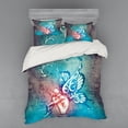 thumbnail image 1 of Butterfly Duvet Cover Set, Fairy with Butterfly Wings Renewal Female Rebirth Psyche Lightness of Being, Bedding Set with Shams and Fitted Sheet, 3 Sizes, by Ambesonne, 1 of 3