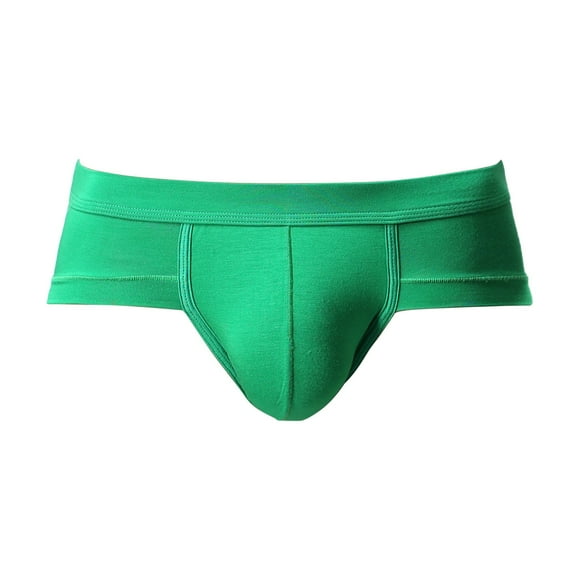 Ketyyh-chn99 Underwear Men 2024 Breathable Short Leg Trunks Underpants Men's Solid Color Underwear U Shaped Low Waist Briefs Men's Underwear Green,M