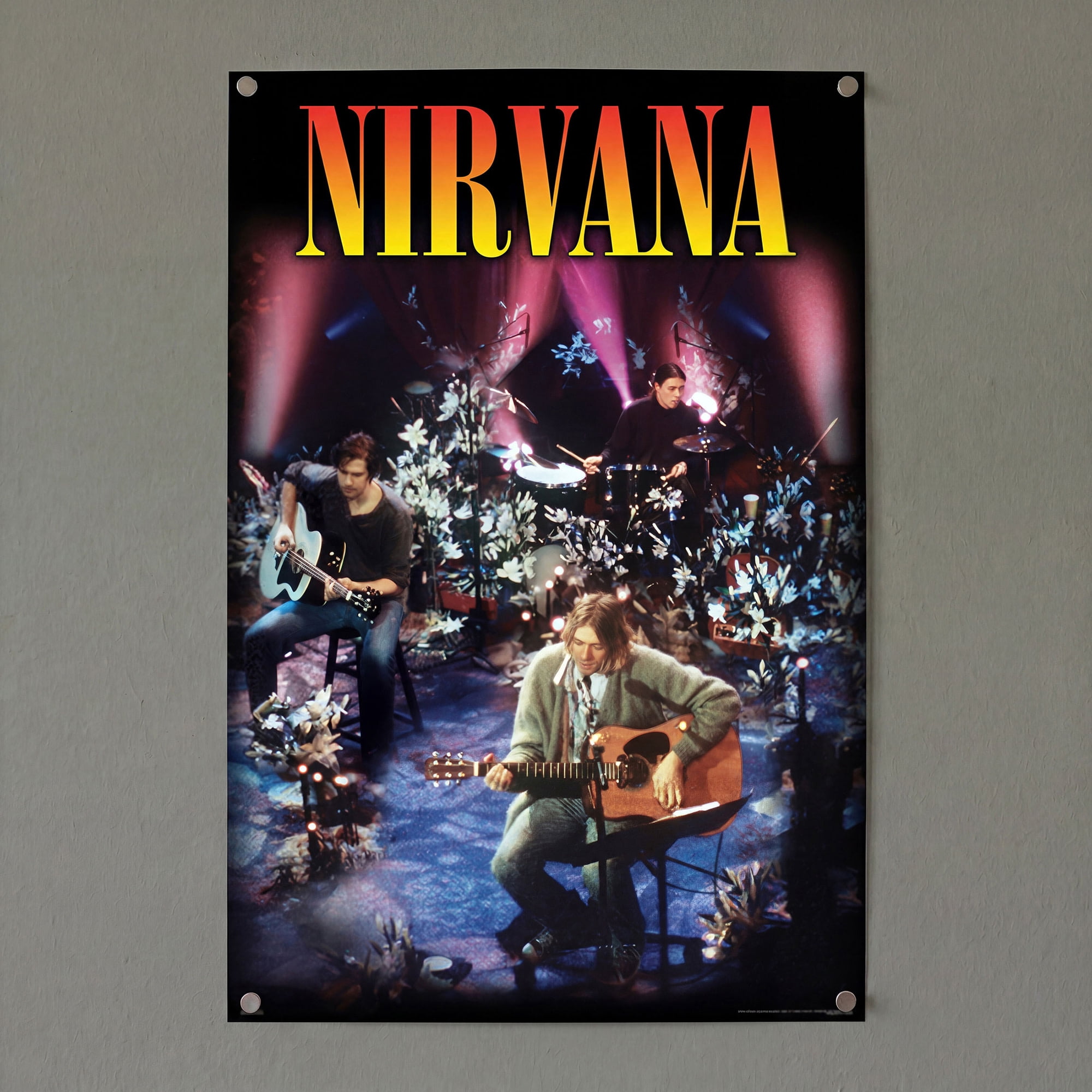 Pyramid : Nirvana: Unplugged - 24x36 Poster, Album Cover Print - Grunge Rock Band Artwork, Licensed Music Wall Decor, Premium Fan Collectible