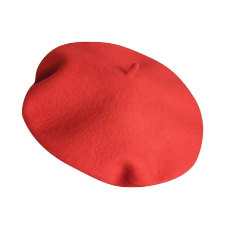 

Mnycxen Children Girls Stretch Beret Hat Retro Wool Pure Color Head Scarf Wrap Hat Cap