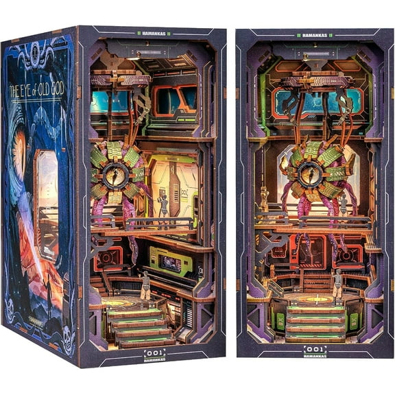 Book Nook Wizardi Miniature - The Eye of Old God Roombox Kit