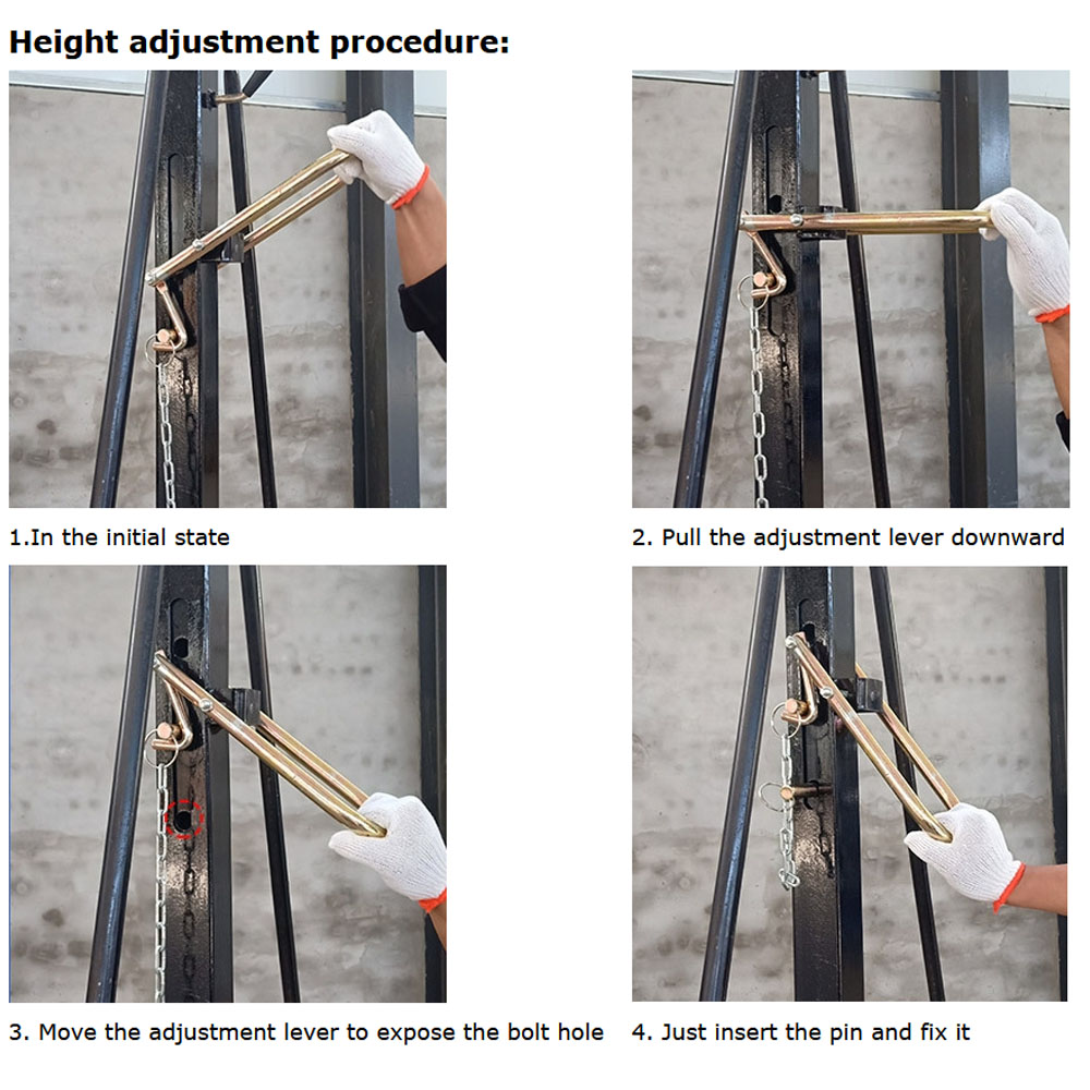 Lifting Movable Gantry Portable Mobile Gantry Crane 1T Small Lifting Hanger Manual Construction Site Crane Frame