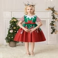 thumbnail image 4 of EIMELI Bébé Enfants Petite Fille Noël Santa Partie Robe Formelle Concours Princesse Demoiselle d'Honneur Soirée Mini Robe, 4 of 6