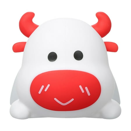 

LED Lovely Cow Night Light Bedside Lamp Color Changing Light Silicone Lamp