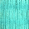 thumbnail image 1 of Ahgly Company Machine Washable Indoor Square Abstract Turquoise Blue Contemporary Area Rugs, 4' Square, 1 of 4