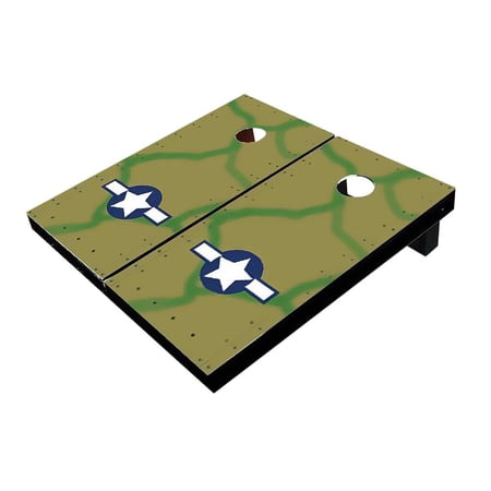 Skip's Garage Rivet Camo Air Force Solid Wood Cornhole Board Set