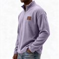 thumbnail image 6 of Men's Quarter Zip Long Sleeve Mock Neck Pullover Sweatshirt S, 6 of 6