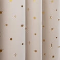 thumbnail image 3 of Aurora Home Golden Enchanted Unicorn Blackout Curtains Beige - 63, 3 of 5