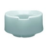 Contoured elevated toilet seat with slip-in bracket, 4"