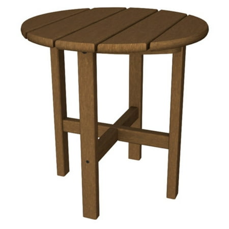 Trex Outdoor Furniture Recycled Plastic Cape Cod Round 18 in. Side Table