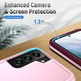 thumbnail image 7 of Jiahe Cover For Samsung Galaxy S22 6.6 inch Case,Slim Shockproof Soft TPU Bumper Hard PC Back Dual Layer Protection Cover,Support Wireless Charging,Pink, 7 of 7