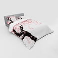thumbnail image 3 of Ambesonne Japanese Bedding Set 3 Pcs, Watercolor Effect Cherry, Twin XL, Black Pink, 3 of 3