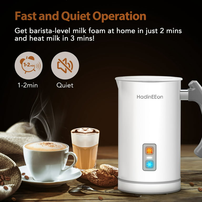 HadinEEon Milk Frother,500ml Electric Milk Steamer, Automatic Hot or Cold  Milk Frother Warmer,Foam Maker, Milk Heater for Coffee,Latte,Cappuccinos or