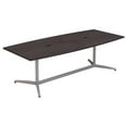 thumbnail image 1 of Pemberly Row 96W x 42D Boat Shaped Conference Table with Metal Base - Storm Gray, 1 of 5