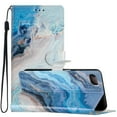 thumbnail image 2 of Wallet Case for iPhone SE 2022/2020, for iPhone 8/iPhone 7 with Colorful Painting PU Leather Magnetic Flip Cover, Soft TPU Shockproof Card Slots Holder Kickstand Protective Case,Blue Marble, 2 of 8