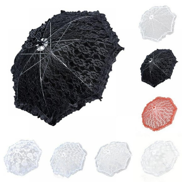 Greyghost Parapluie en Dentelle Romantique Parasol de Mariée Mariage Vintage, pour la Décoration Photographie des Années 1920 Partie Dame Costume Accessoire