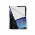 thumbnail image 2 of Fantasy World Soft Flannel Fleece Throw Blanket, Surreal Werewolf Electric Eyes in Full Moon Transformation Folkloric, Cozy Plush for Indoor and Outdoor Use, 70" x 90", Purple Blue, by Ambesonne, 2 of 6