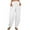 White, variant on Timegrad Womens Cotton Line Pants Fall Casual Baggy Solid Color Trousers Lightweight Elastic Waist Pants