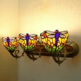 thumbnail image 6 of Miumaeov 3-Heads Dragonfly Wall Sconce Lamp Tiffany Style Stained Glass Shade Wall Mounted Vanity Light Fixture for Bathroom Bedroom Living Room, 6 of 18